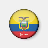 Ecuadorianische Flagge & Ecuador - Reise-/Sportfan Magnet (Vorne)
