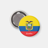 Ecuadorianische Flagge & Ecuador - Reise-/Sportfan Magnet (Vorderseite/Rückseite)