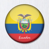 Ecuadorianische Flagge & Ecuador - Reise-/Sportfan Magnet