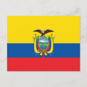 Ecuadorianische Flagge, Flagge Ecuadors Postkarte (Vorderseite)