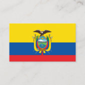 Ecuadorianische Flagge, Flagge Ecuadors Visitenkarte (Vorderseite)