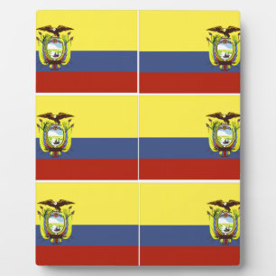 ecuadorianische Flagge Fotoplatte
