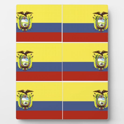 ecuadorianische Flagge Fotoplatte (Vorderseite)