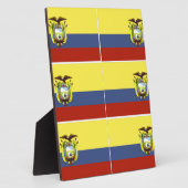 ecuadorianische Flagge Fotoplatte (Seite)