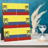 ecuadorianische Flagge Fotoplatte (Seite)