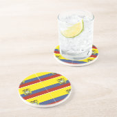 ecuadorianische Flagge Getränkeuntersetzer (Seite)