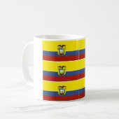 ecuadorianische Flagge Kaffeetasse (Vorderseite Links)