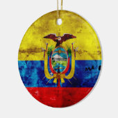 Ecuadorianische Flagge Keramik Ornament (Links)