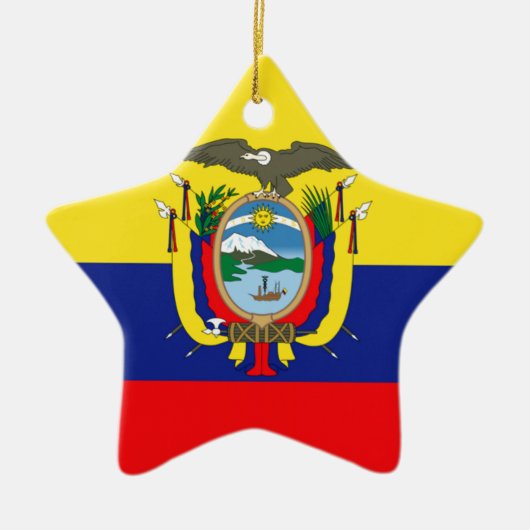 Ecuadorianische Flagge Keramikornament (Vorne)