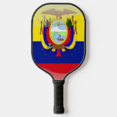 Ecuadorianische Flagge Pickleball Schläger (Vorderseite)