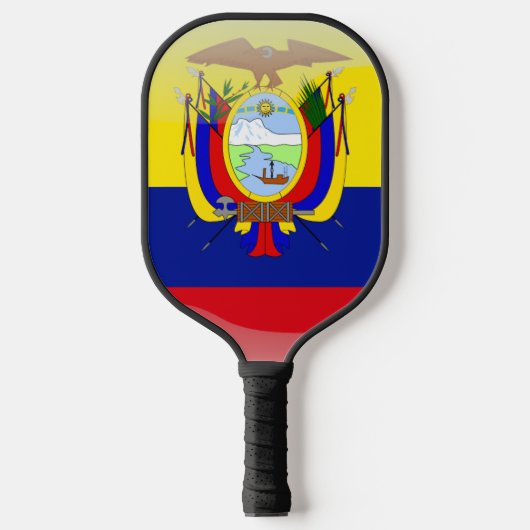 Ecuadorianische Flagge Pickleball Schläger (Vorderseite)