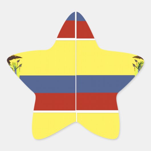 ecuadorianische Flagge Stern-Aufkleber (Vorderseite)