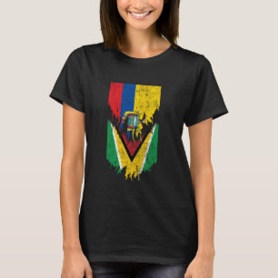 Ecuadorianische guyanische Fahnen rissen Torn Ecua T-Shirt
