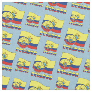 Ecuadorianischer Fußball und Flagge Stoff