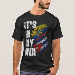 Ecuadorianisches und kubanisches DNA-Flag Heritage T-Shirt