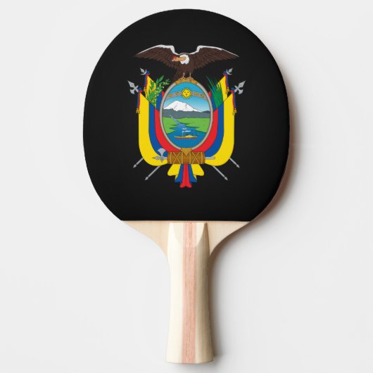 Ecuadorianisches Wappen Tischtennis Schläger (Vorderseite)