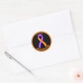 Eczema Warrior Ribbon Black Round Sticker (Umschlag)