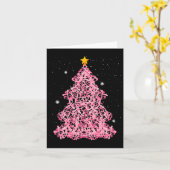 Ed4d Pink Ribbon Weihnachtsbaum Merry Xmas Brust Karte (Gelbe Blume)
