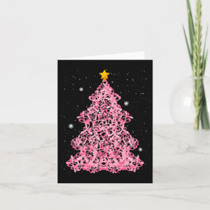 Ed4d Pink Ribbon Weihnachtsbaum Merry Xmas Brust Karte