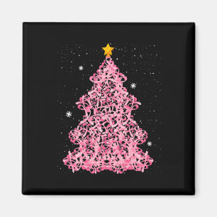 Ed4d Pink Ribbon Weihnachtsbaum Merry Xmas Brust Magnet