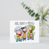 Ed, Edd, n Eddy Hand Signs Postkarte (Stehend Vorderseite)