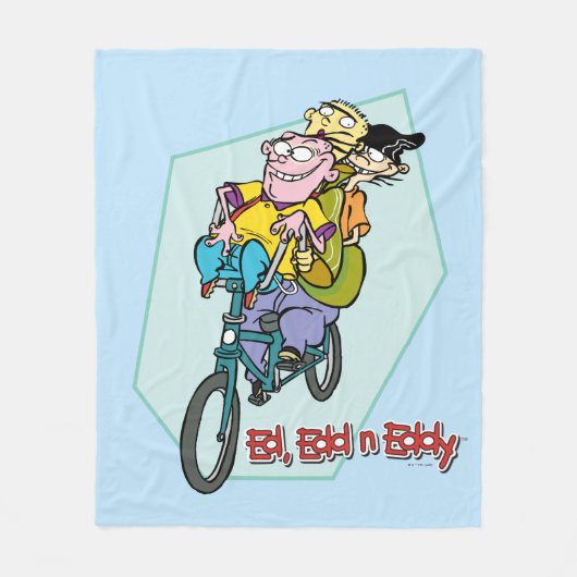 Ed, Edd, n Eddy on a Bike Fleecedecke (Vorderseite)