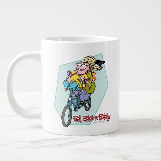 Ed, Edd, n Eddy on a Bike Jumbo-Tasse (Links)