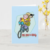 Ed, Edd, n Eddy on a Bike Karte (Gelbe Blume)