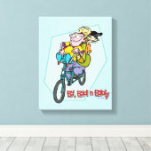 Ed, Edd, n Eddy on a Bike Leinwanddruck (Insitu (Holzboden))