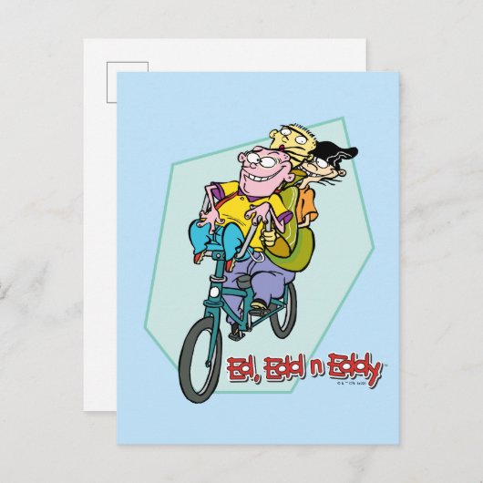 Ed, Edd, n Eddy on a Bike Postkarte (Vorne/Hinten)