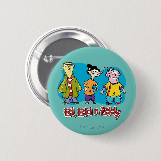 Ed, Edd, n Eddy Smiling Button (Vorne & Hinten)