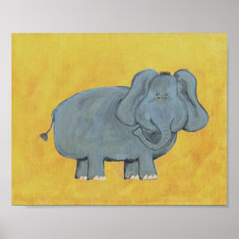 Ed Elephant Kinderzimmer Art - DRUCKEN Poster