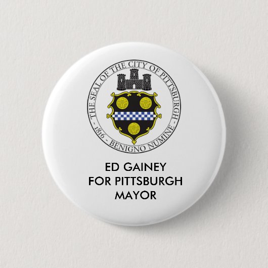 ED GAINEY FOR PITTSBURGH MAYOR BUTTON (Vorderseite)