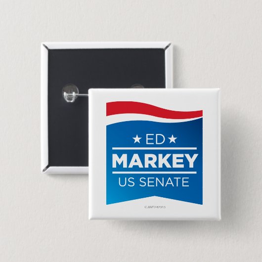 Ed Markey für Senatornknopf Button (Vorne & Hinten)