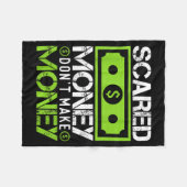Ed Money Dont Make Money Dollar Cash Graphic Boss Fleecedecke (Vorderseite (Horizontal))