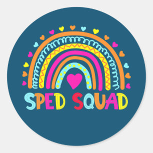 Ed-Rainbow-Speziallehrer für SpringSquad Runder Aufkleber