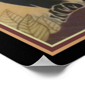 Ed Rudy Art Deco Black Panther Print 16 x 20 Poster (Ecke)