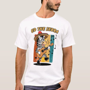Ed the Zebra Cartoon Animal Nature Dschungel Spaß T-Shirt