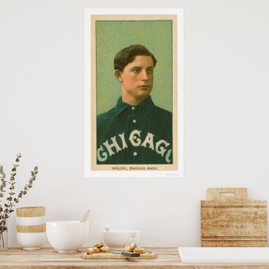 Ed Walsh Baseball Card 1909 Poster (Küche)