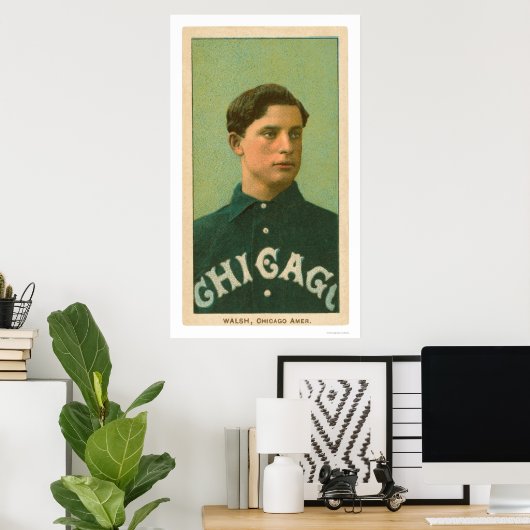 Ed Walsh Baseball Card 1909 Poster (Heimbüro)