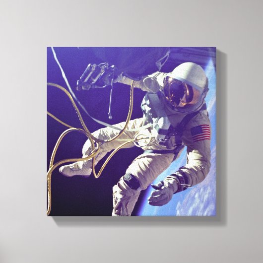 Ed White First American Spacewalker Fotograf Leinwanddruck (Vorderseite)