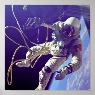 Ed White First American Spacewalker Fotograf Poster