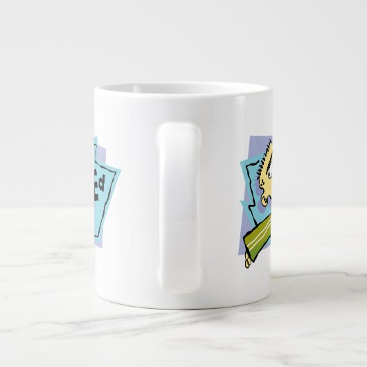 Ed-Zeichen Grafik Jumbo-Tasse (Rückseite)