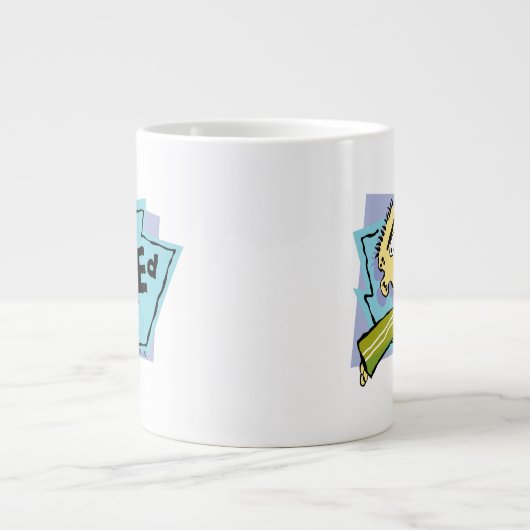 Ed-Zeichen Grafik Jumbo-Tasse (Vorderseite)