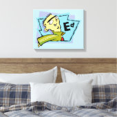 Ed-Zeichen Grafik Leinwanddruck (Insitu (Schlafzimmer))