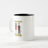 Eda y Serkan Liebe ist in Luft Zweifarbige Tasse (Vorderseite Links)