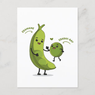 Edamame EdaBay-Bay Funny Pregnancy Junge Mutter Postkarte