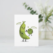 Edamame EdaBay-Bay Funny Pregnancy Junge Mutter Postkarte (Stehend Vorderseite)