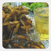 Edamame Thai Style Quadratischer Aufkleber (Vorderseite)