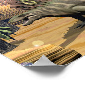 Edaphosaurus dinosaur - 3D rendern Poster (Ecke)